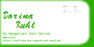 dorina kuhl business card